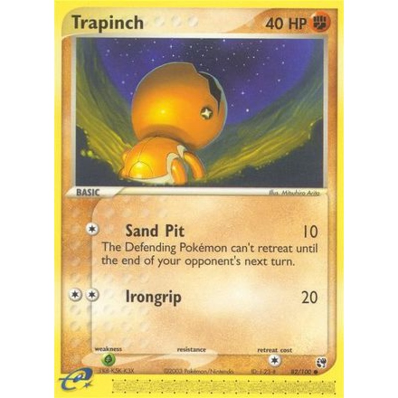 Trapinch 82/100 Common Pokemon Card (EX Sandstorm)