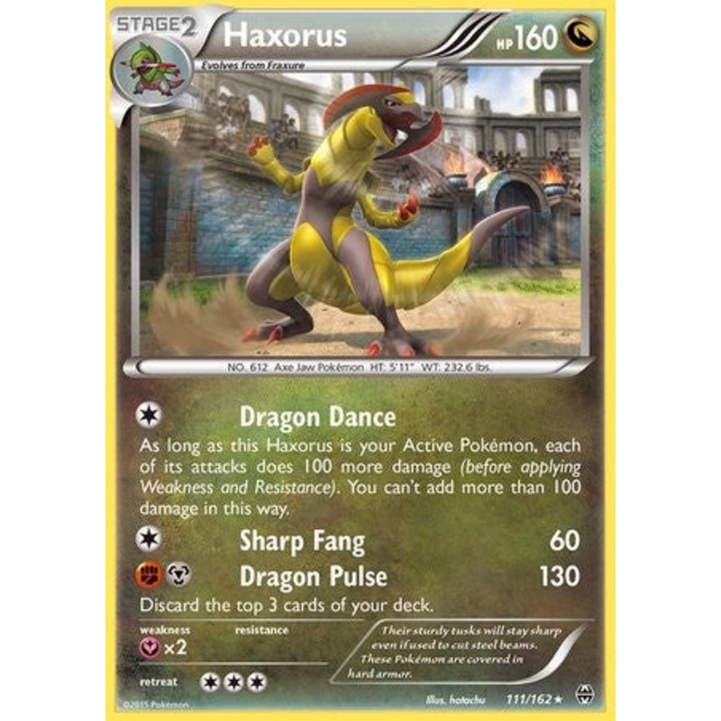 Haxorus 111/162 Rare Holo Pokemon Card (XY BREAKThrough)