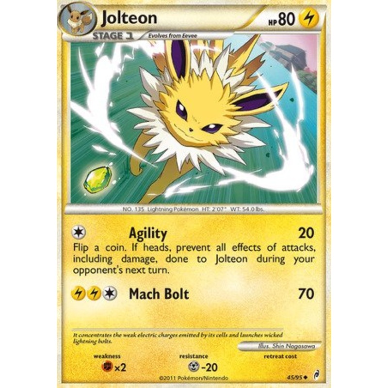 Jolteon 45/95 LP Cond. Reverse Holo Pokemon Card (Call of Legends)