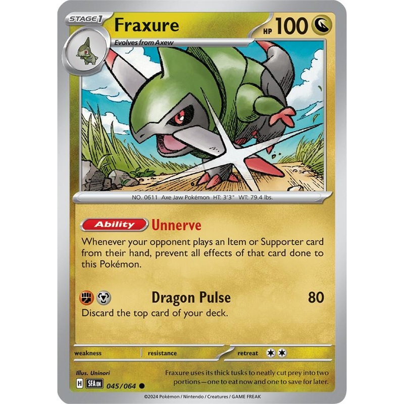 Fraxure 045/063  Common Pokemon Card (SV Shrouded Fable)