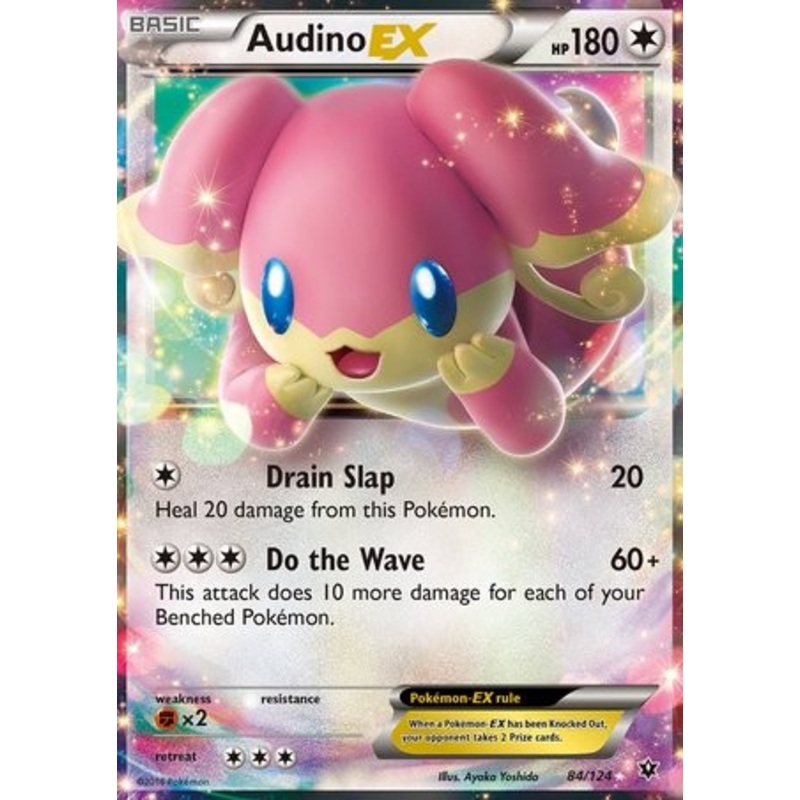 Audino EX 84/124 Ultra Rare Pokemon Card (XY Fates Collide)