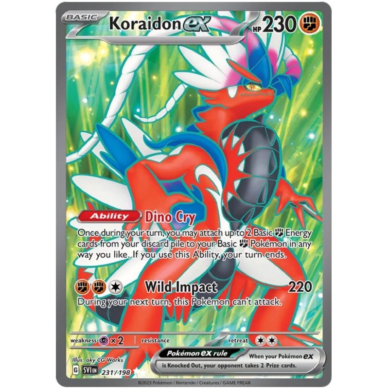 Koraidon ex 231/198 Ultra Rare Double Pokemon Card (Scarlet & Violet Base)