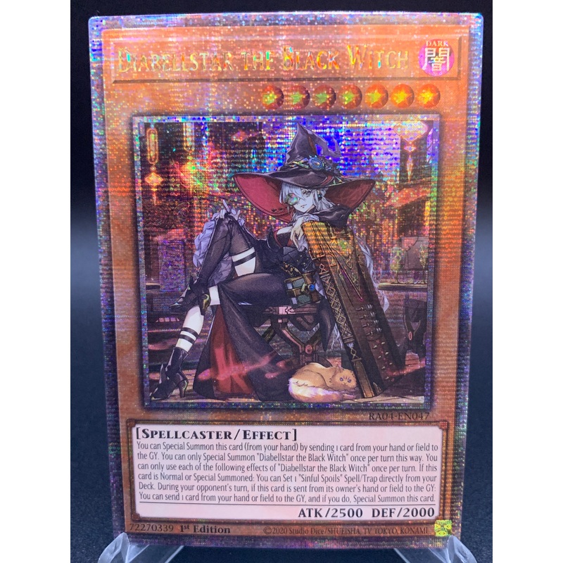 Yu-Gi-Oh! TCG: Diabellstar the Black Witch Quarter Century Secret Rare RA04-EN047 Quarter Century Stampede