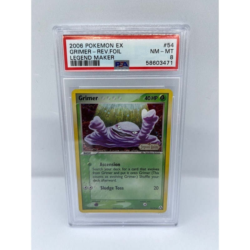 Grimer 54/92 PSA 8 Graded Common Pokemon Card (2006 Pokemon Ex – Legend Maker)