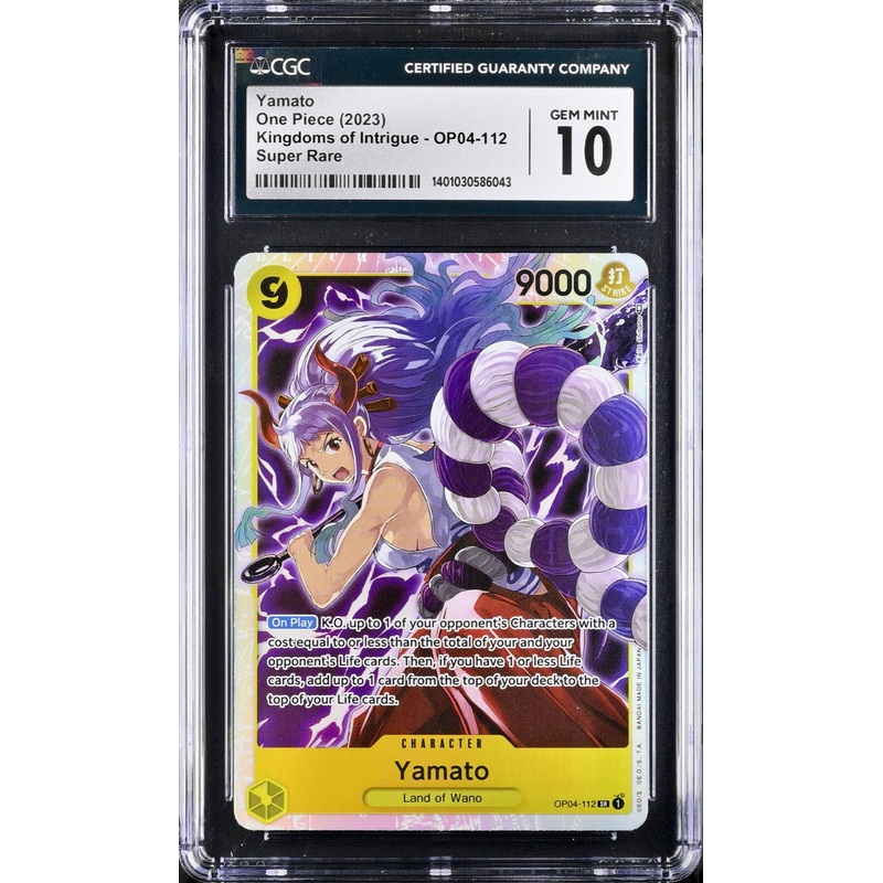 CGC 10 – Yamato Super Rare OP04-122 Kingdom of Intrigue – One Piece