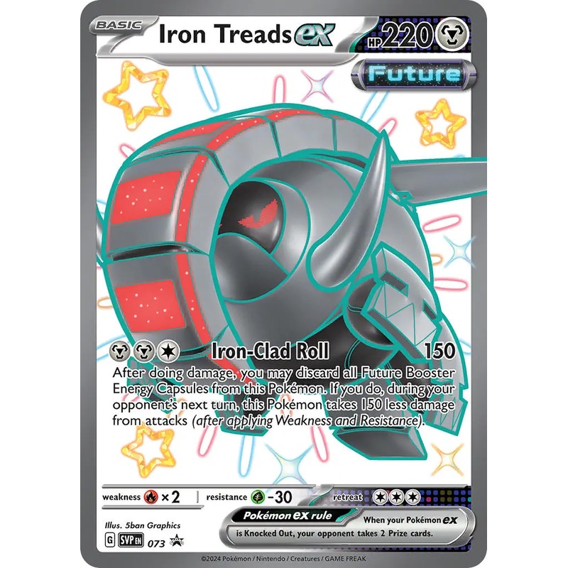 Iron Treads ex SVP073 Pokemon Promo Card (Scarlet & Violet Promo Series)