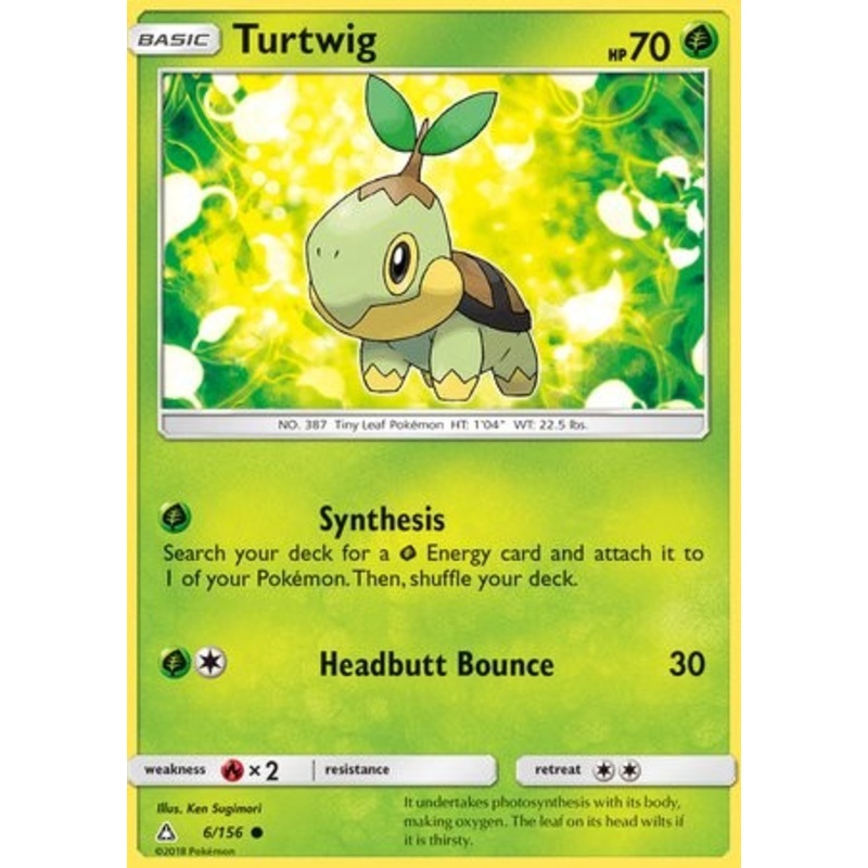 Turtwig 6/156 Common Reverse Holo Pokemon Card (Ultra Prism)