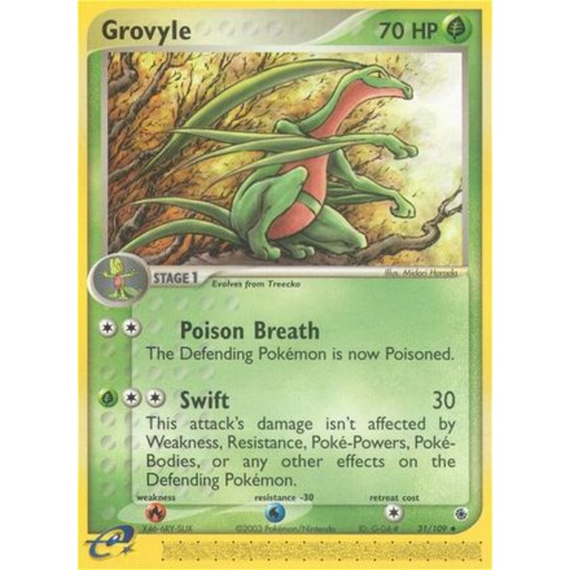 Grovyle 31/109 Uncommon Pokemon Card (EX Ruby & Sapphire)