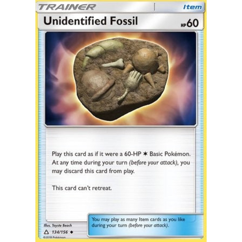 Unidentified Fossil 134/156 Uncommon Pokemon Card (Ultra Prism)