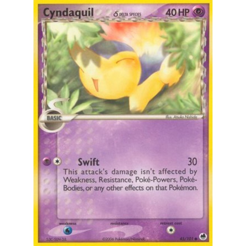Cyndaquil d 45/101 Common Pokemon Card (EX Dragon Frontier)