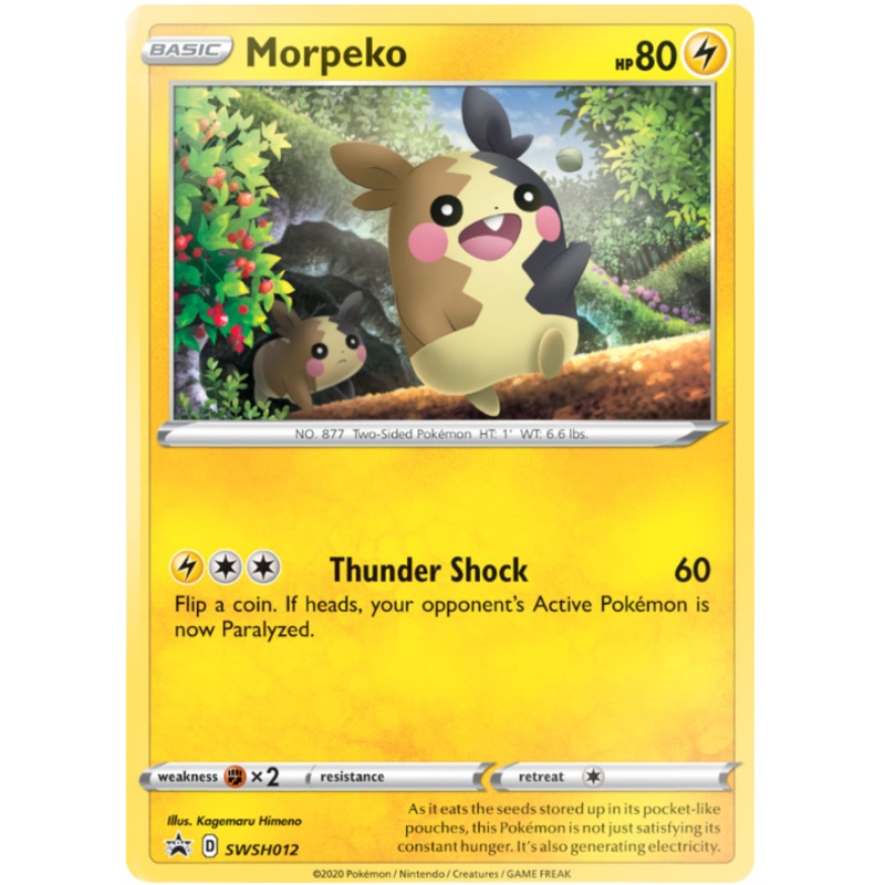 Morpeko SWSH031 Rare Holo Pokemon Promo Card (Sword & Shield Promo Series)