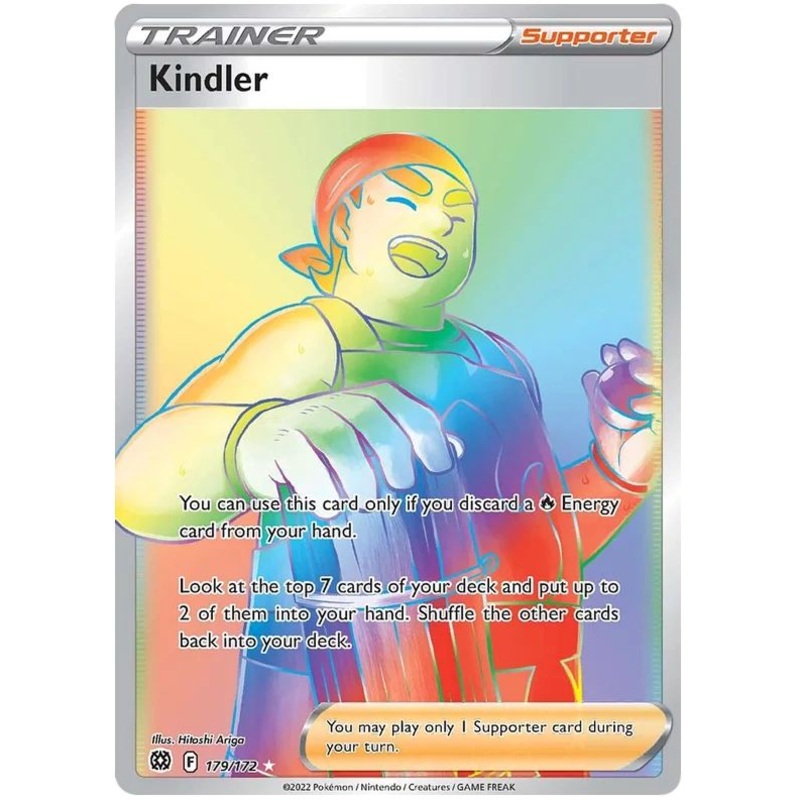 Kindler 179/172 Rainbow Secret Rare Pokemon Card (SWSH Brilliant Stars)