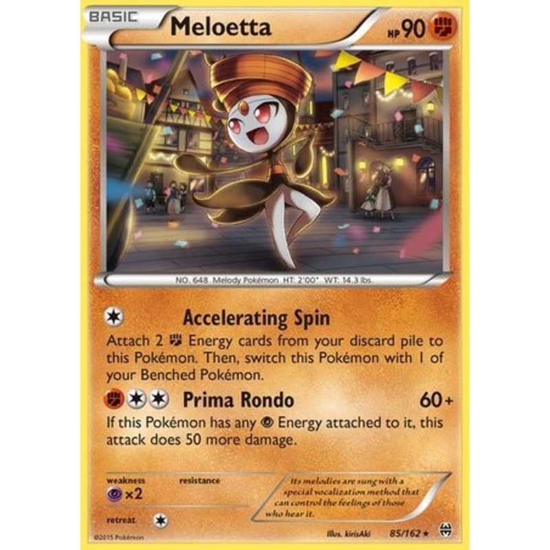 Meloetta 85/162 Rare Holo Pokemon Card (XY BREAKThrough)