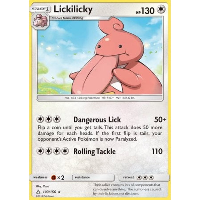 Lickilicky 103/156 Rare Pokemon Card (Ultra Prism)