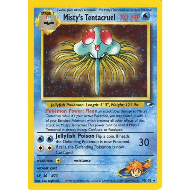 Misty’s Tentacruel 10/132 Rare Holo Pokemon Card (Gym Heroes)