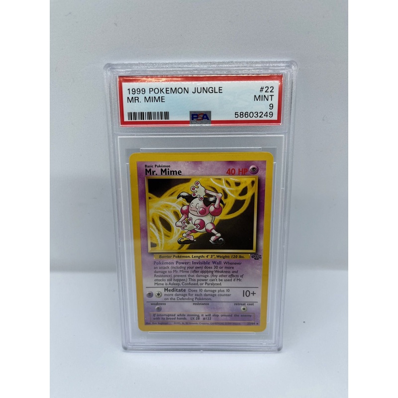 Mr. Mime 22/64 PSA 9 Graded Rare Pokemon Card (1999 Pokemon Jungle)
