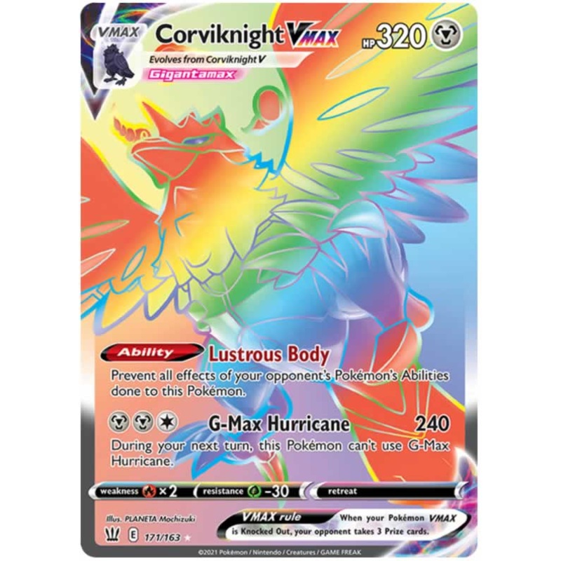 Corviknight VMAX 171/163 Rainbow Rare Pokemon Card (Battle Styles)