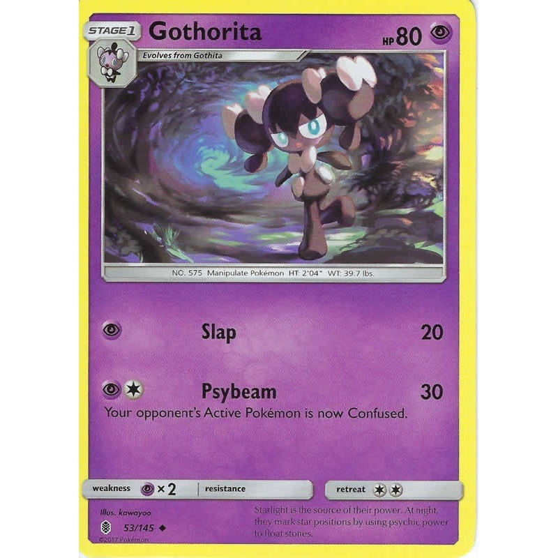 Gothorita 53/145 Uncommon Pokemon Card (SM Guardians Rising)