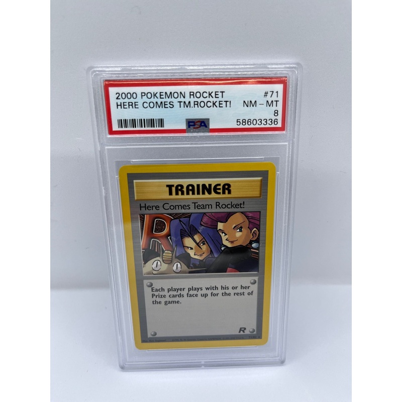 Here Comes Team Rocket 71/82 PSA 8 Graded Rare Pokemon Card (2000 Pokemon Rocket)