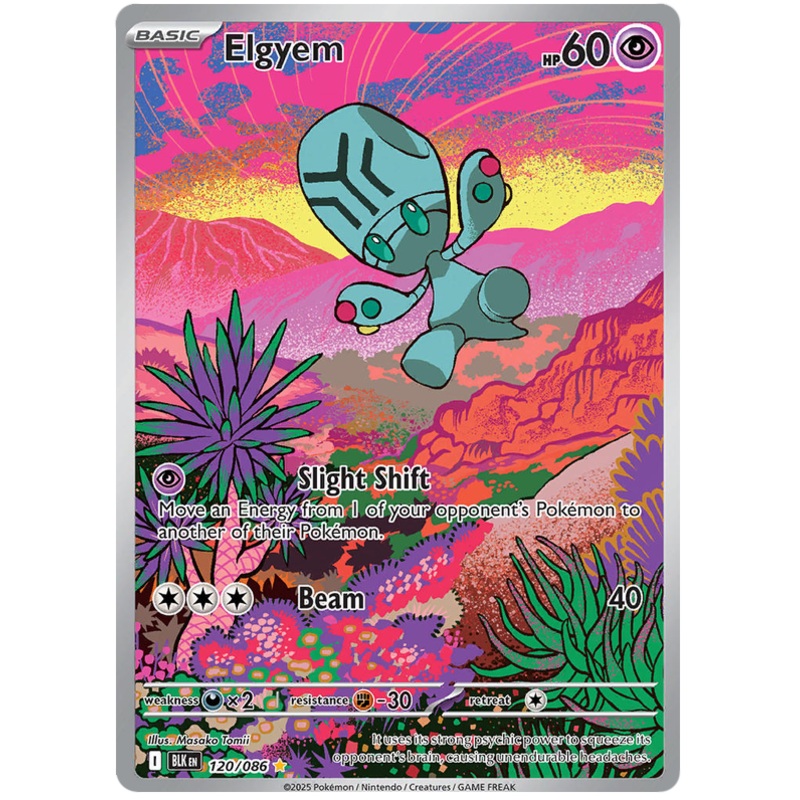 Elgyem 120/086 Illustration Rare Pokemon Card (Scarlet & Violet Black Bolt)