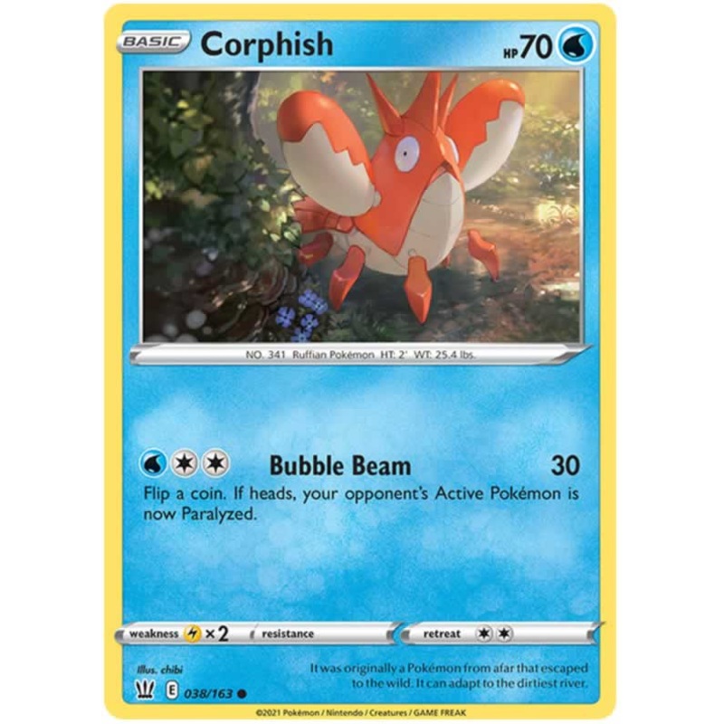 Corphish 038/163 Common Pokemon Card (Battle Styles)