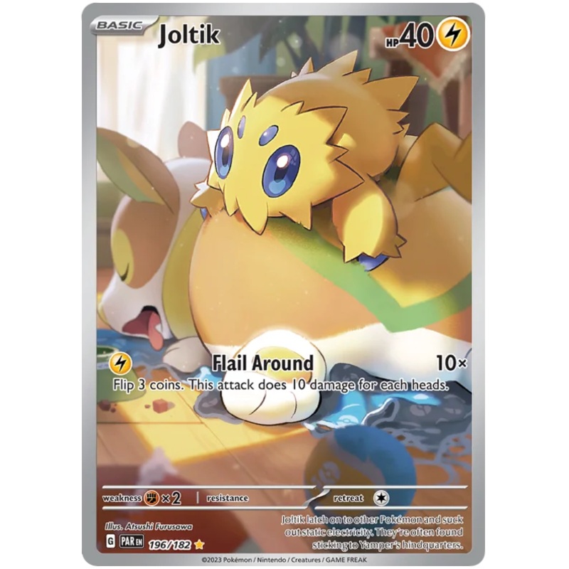 Joltik 196/182 Illustration Rare Pokemon Card (SV04 Paradox Rift)